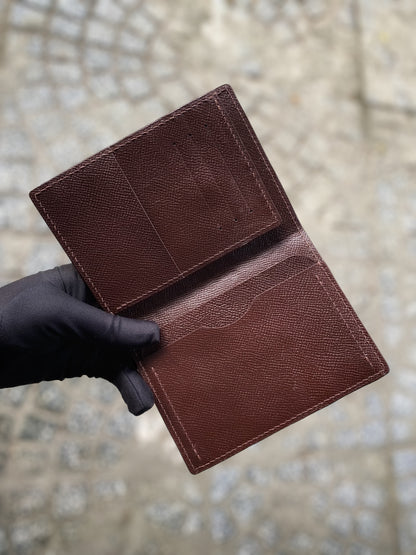 Custom Brown Alligator Passport Holder