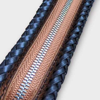 Custom Hand-Carved Dragon & Tiger Zipper Long Wallet