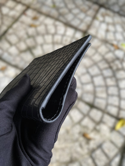 Custom Black Alligator Passport Holder