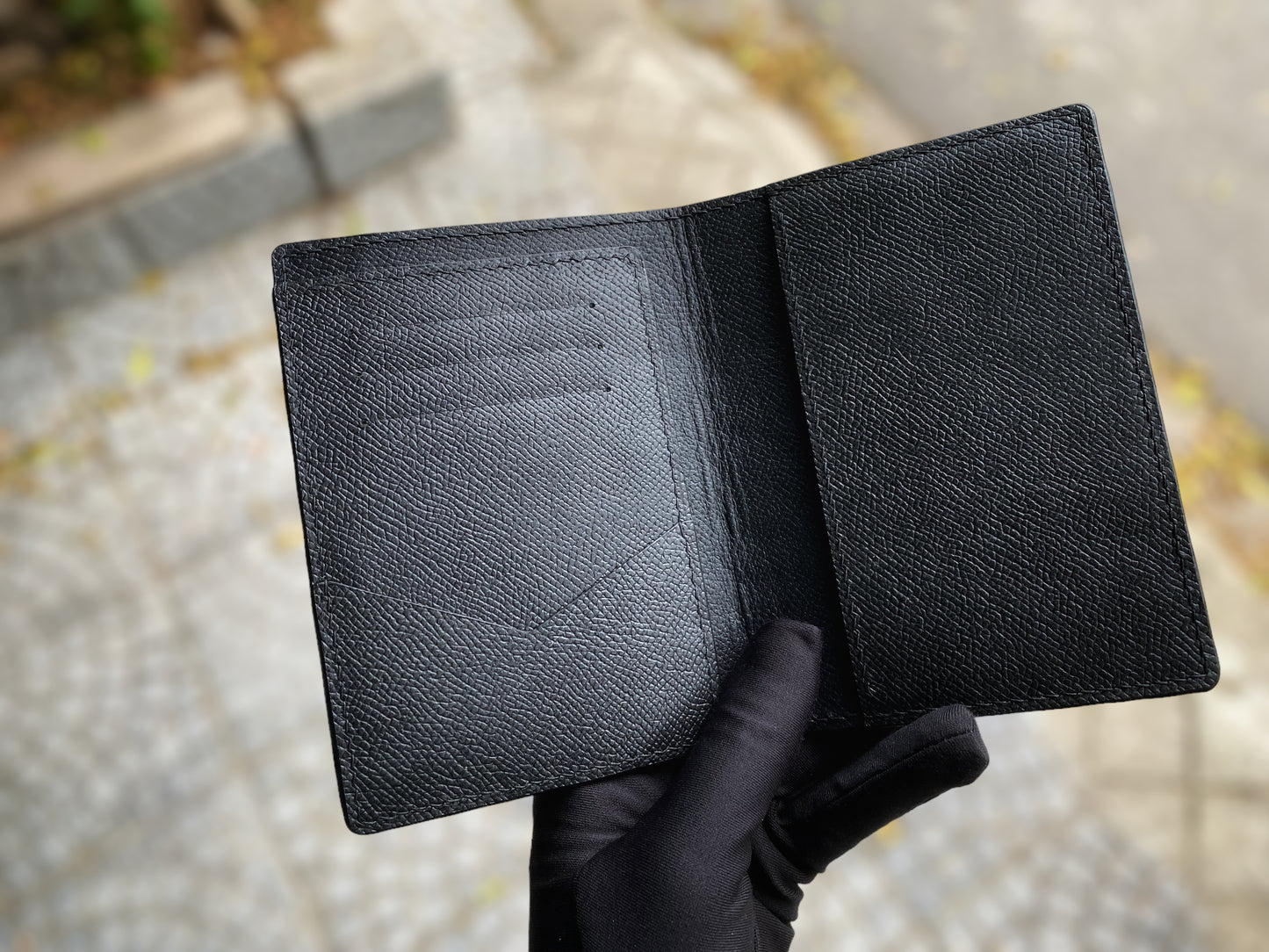 Custom Black Alligator Passport Holder