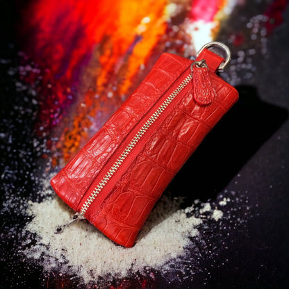 Custom Red Alligator Key Pouch