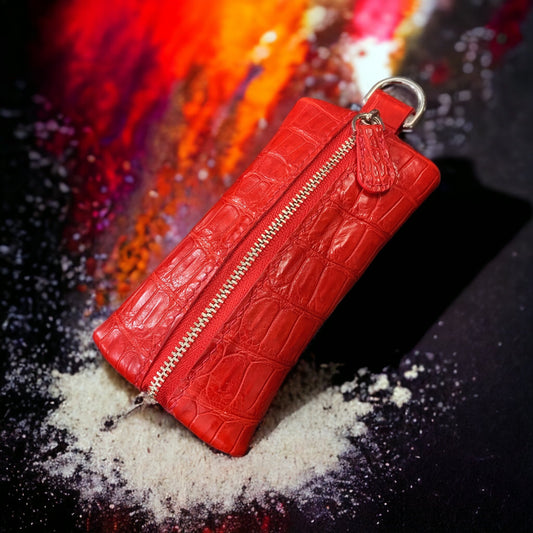 Custom Red Alligator Key Pouch