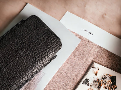 Custom Black Shark Skin Leather Phone Case