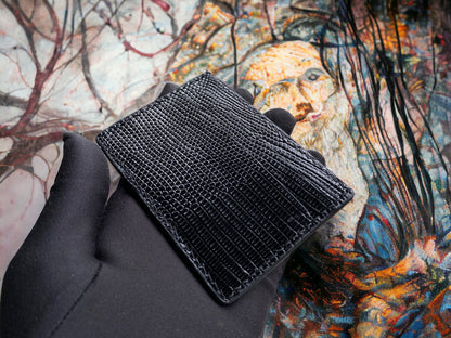 Custom Black Lizard Card Holder