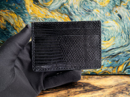 Custom Black Lizard Card Holder