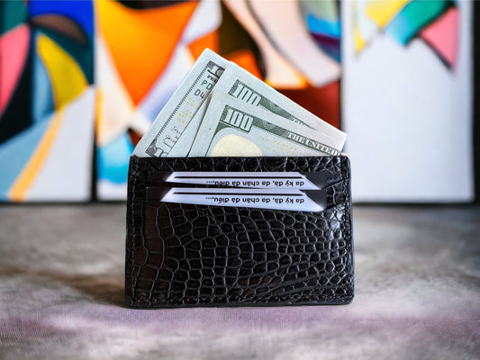 Black Alligator Card Holder