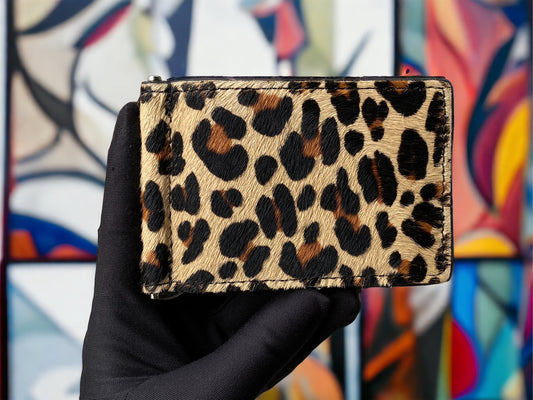 Custom Minimalist Cowhide Leather Money Clip