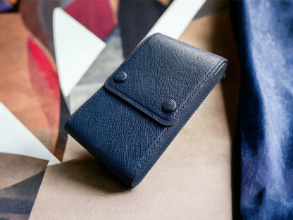 Epsom Navy Blue Cowhide Pen Case