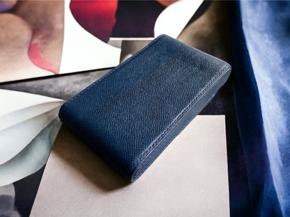 Epsom Navy Blue Cowhide Pen Case