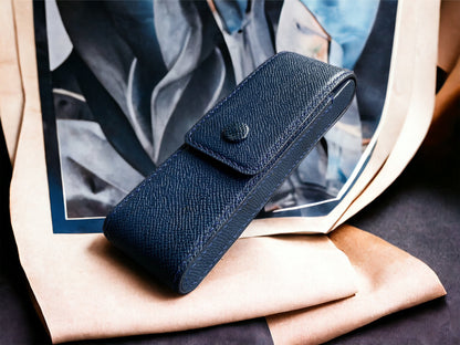 Epsom Navy Blue Cowhide Pen Case