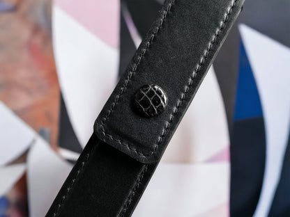 Black Cowhide Pen Case