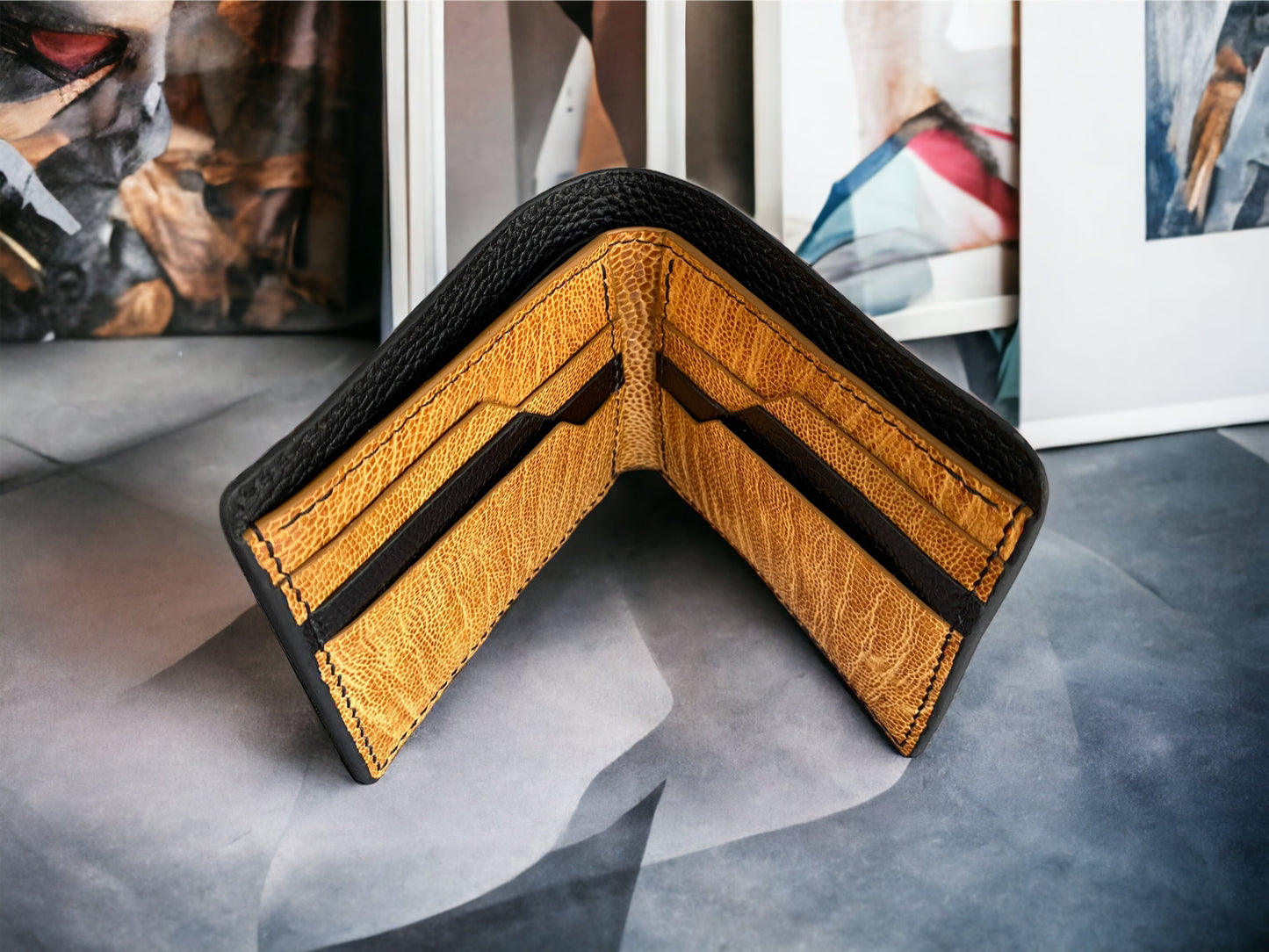 Custom Black Shark Skin & Python Men Wallet