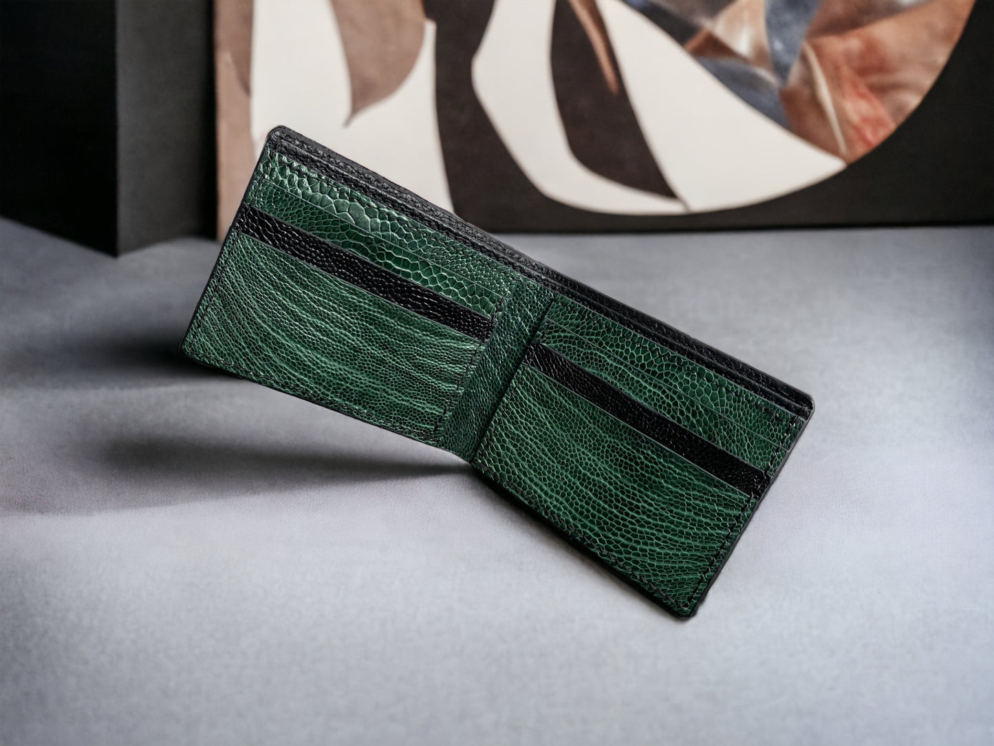 Custom Black Shark Skin & Alligator Men Wallet