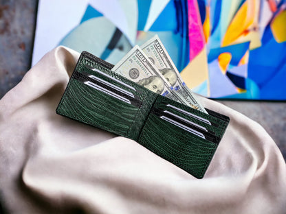 Custom Black Shark Skin & Alligator Men Wallet