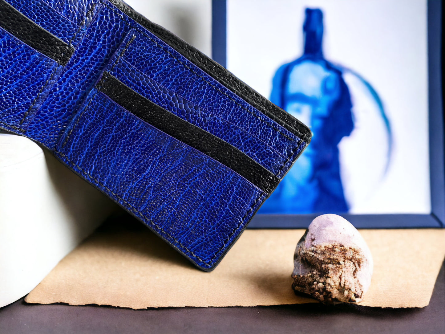 Custom Black Shark Skin & Alligator Men Wallet