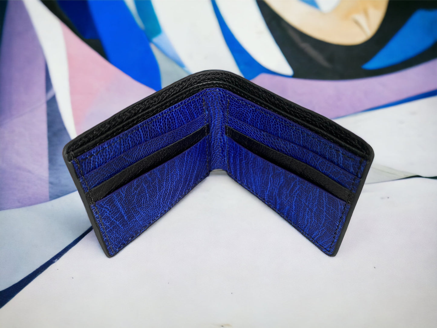 Custom Black Shark Skin & Alligator Men Wallet