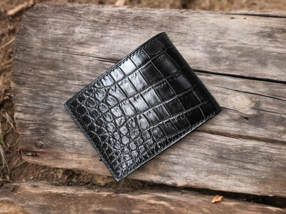 Black Alligator Leather Wallet