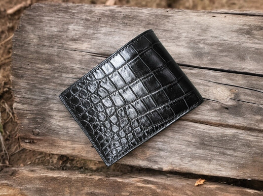 Black Alligator Leather Wallet