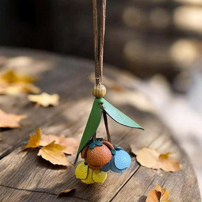 Keychain Bellflower Leather Bouquet Charm
