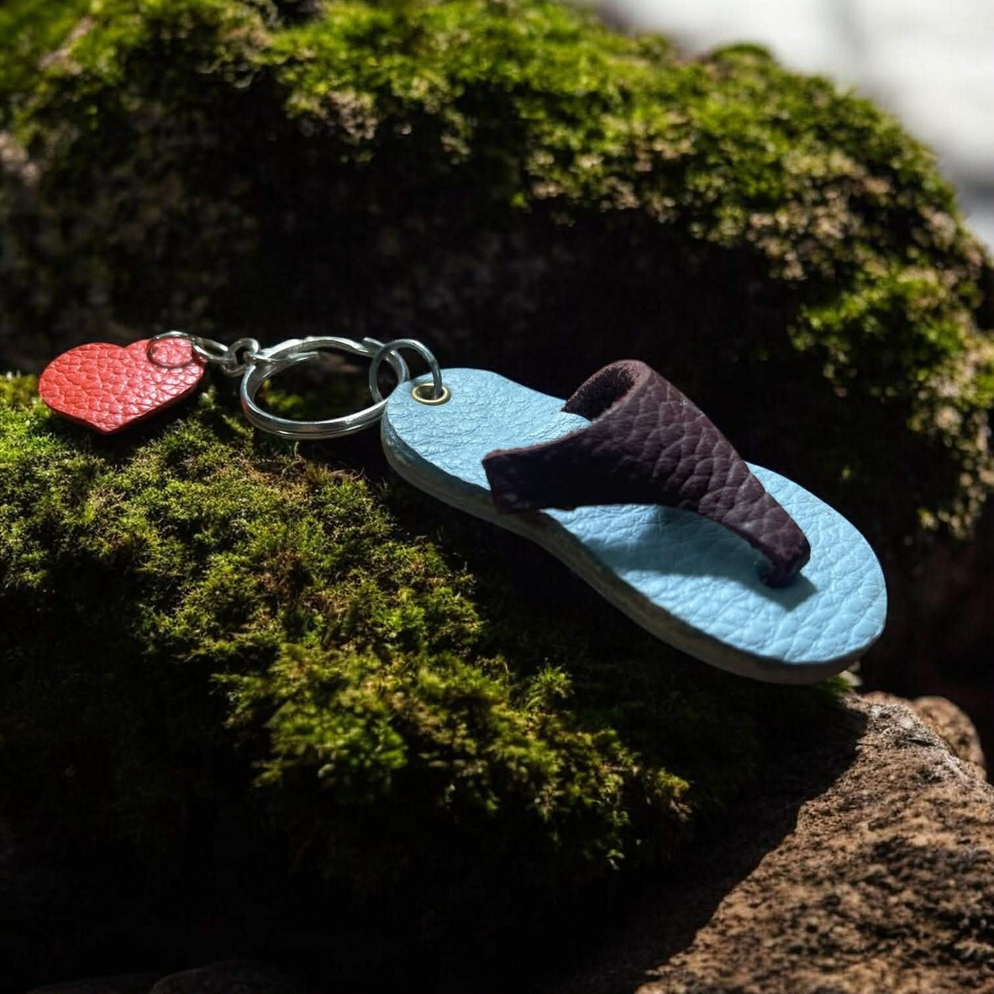 Keychain Flip-Flop Leather