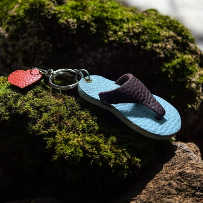 Keychain Flip-Flop Leather