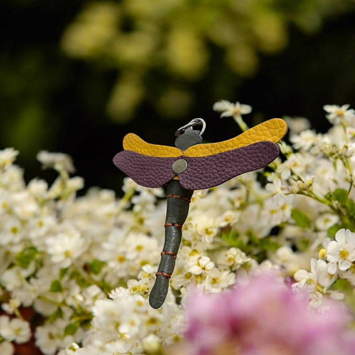 Keychain Dragonfly Leather