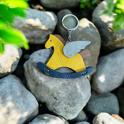 Keychain Rocking Horse Leather