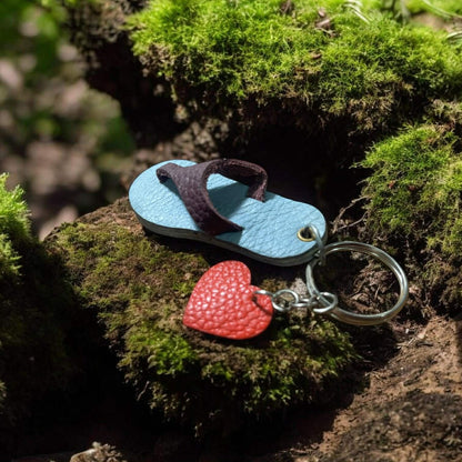 Keychain Flip-Flop Leather