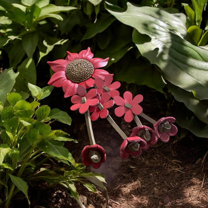Keychain Floral Leather Charm